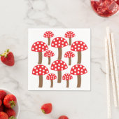 Serviette En Papier Champignon Rouge Botanique (En situation)