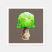 Serviette En Papier Champignon vert aquarelle champignons mignons (Devant)