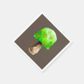 Serviette En Papier Champignon vert aquarelle champignons mignons (Coin)
