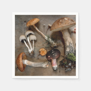 Serviette En Papier Champignons amoureux