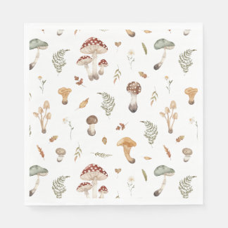 Serviette En Papier Champignons Anniversaire Napkin