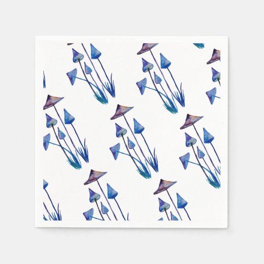 Serviette En Papier Champignons Aquarelle dessin de serviettes (Devant)