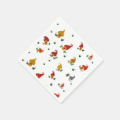 Serviette En Papier Champignons Blanc Standard Cocktail Papier à cockt (Coin)