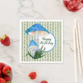 Serviette En Papier Champignons bleus sur Aspen Anniversaire (En situation)