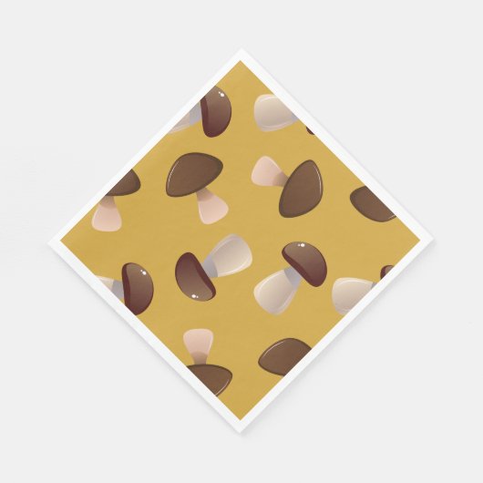 Serviette En Papier Champignons Brown (Coin)