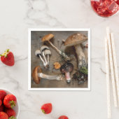 Serviette En Papier Champignons d'amour des champignons (En situation)