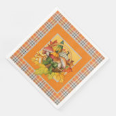 Serviette En Papier Champignons d'automne (Coin)