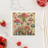 Serviette En Papier Champignons de Conte de Fées (En situation)