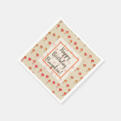 Serviette En Papier Champignons Joyeux Anniversaire Automne Art Papier (Coin)