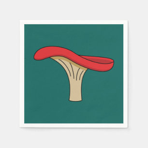 Serviette En Papier Champignons rouges caricaturés