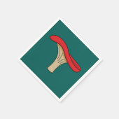 Serviette En Papier Champignons rouges caricaturés (Coin)