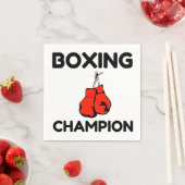 SERVIETTE EN PAPIER CHAMPION DE BOXING (En situation)
