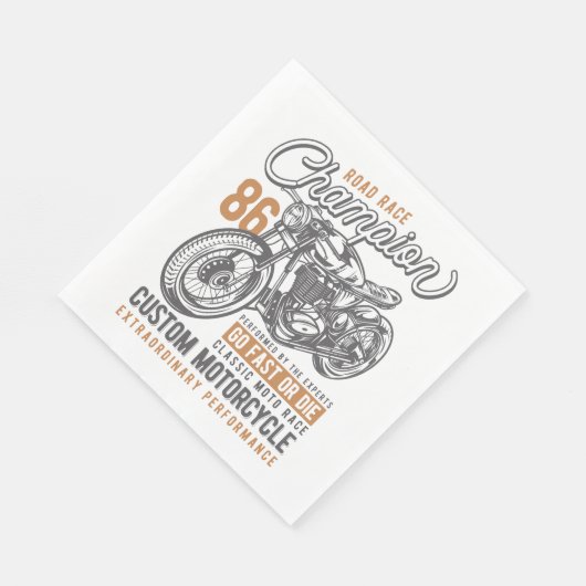 Serviette En Papier Champion de la course de route (Coin)