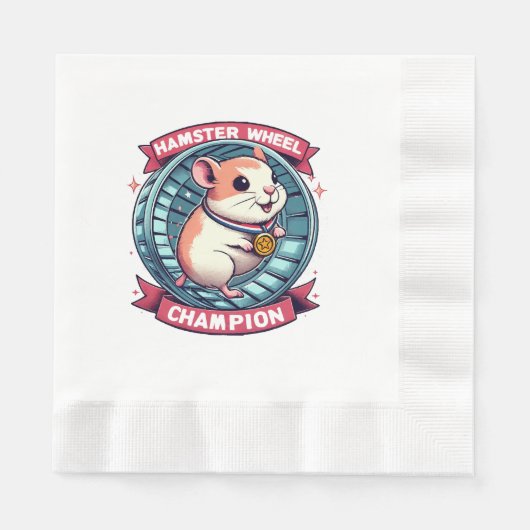 Serviette En Papier Champion de roue de hamster (Devant)
