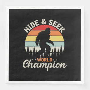 Serviette En Papier Champion du Monde de Cache-Cache Bigfoot