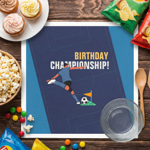 Serviette En Papier Championnat de la partie d'anniversaire de footbal