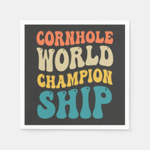 Serviette En Papier Championnat du monde de Cornhole Funny Super Retro