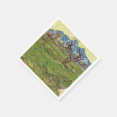 Serviette En Papier Champs à proximité des Alpilles Vincent van Gogh (Coin)