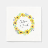 Serviette En Papier Champs de flux Mariage personnalisé (Devant)