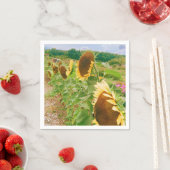 Serviette En Papier Champs de tournesol (En situation)