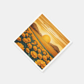 Serviette En Papier Champs d'or de Marigolds (Coin)