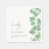 Serviette En Papier Chanceux en amour Fête de la Saint-Patrick Enterre (Devant)