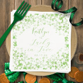 Serviette En Papier Chanceux en amour Mariage Saint-Patrick