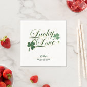 Serviette En Papier Chanceux en amour Saint-Patrick moderne enterremen (En situation)