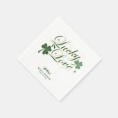 Serviette En Papier Chanceux en amour Saint-Patrick moderne enterremen (Coin)