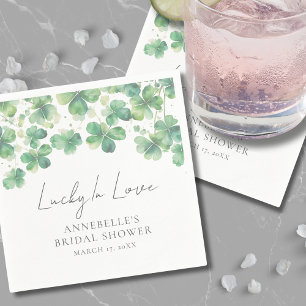 Serviette En Papier Chanceux en amour trèfle Shamrock Shower de mariag
