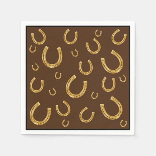 Serviette En Papier Chanceux fer à cheval (Devant)