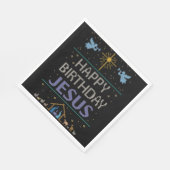 Serviette En Papier Chandail de Noël moche Joyeux Anniversaire Jésus v (Coin)