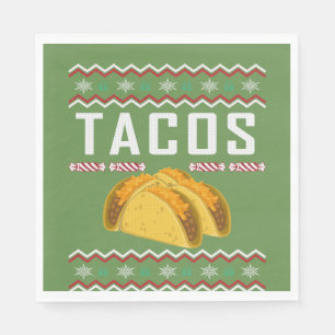 Serviette En Papier Chandail de Noël moche Tacos