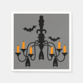 Serviette En Papier Chandelier d'Halloween et chauves-souris (Devant)