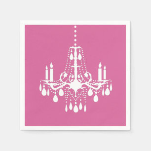 Serviette En Papier Chandelier rose Naples