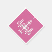 Serviette En Papier Chandelier rose Naples (Coin)