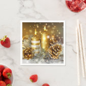 Serviette En Papier Chandelles de Noël Papier serviettes (En situation)