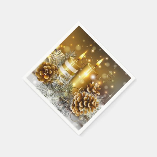 Serviette En Papier Chandelles de Noël Papier serviettes (Coin)