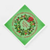 Serviette En Papier Changer tout le texte Organisation Noël (Coin)