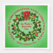 Serviette En Papier Changer tout le texte Organisation Noël (Devant)