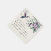 Serviette En Papier Chanson de Salomon 2:11-12 Bibrs Fleurs de colibri (Coin)
