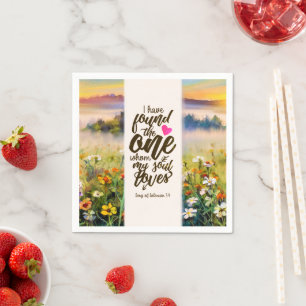 Serviette En Papier Chanson de Salomon 3:4 J'ai trouvé la Bible unique