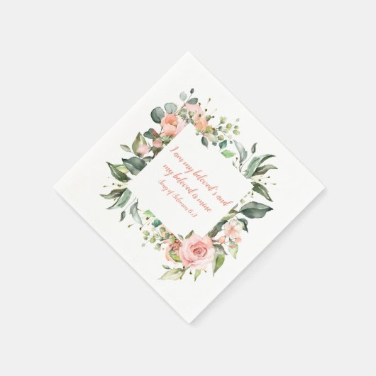Serviette En Papier Chanson de Solomon My Beloved Mariage Napkins (Coin)