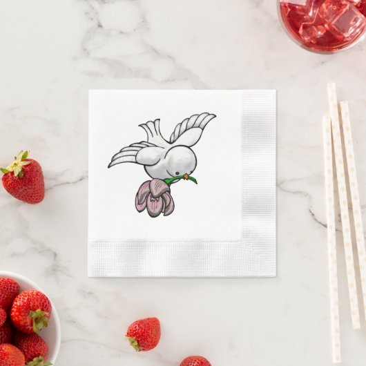 Serviette En Papier Chanson d'oiseau (En situation)