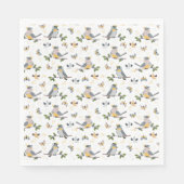 Serviette En Papier Chanson Oiseaux Papier Napkin (Devant)