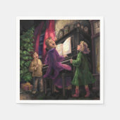 Serviette En Papier Chant de Noël le long (Devant)