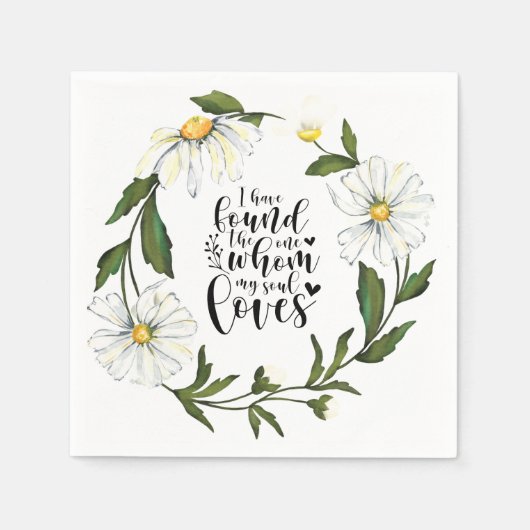 Serviette En Papier Chant de Salomon 3:4 J'ai trouvé l'Un (Devant)