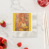 Serviette En Papier chanteuse (En situation)