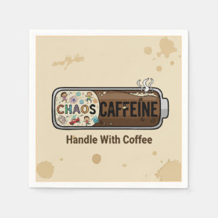 Serviette En Papier Chaos & Caféine Vie de maman drôle et parentale Ca