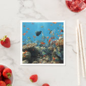 Serviette En Papier Chaos de la pêche tropicale (En situation)